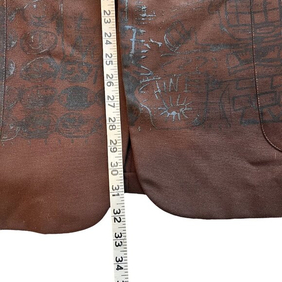 Snowmilk Streetwear Brown Blazer Painted w/Original Snowmilk Design - Picture 14 of 15